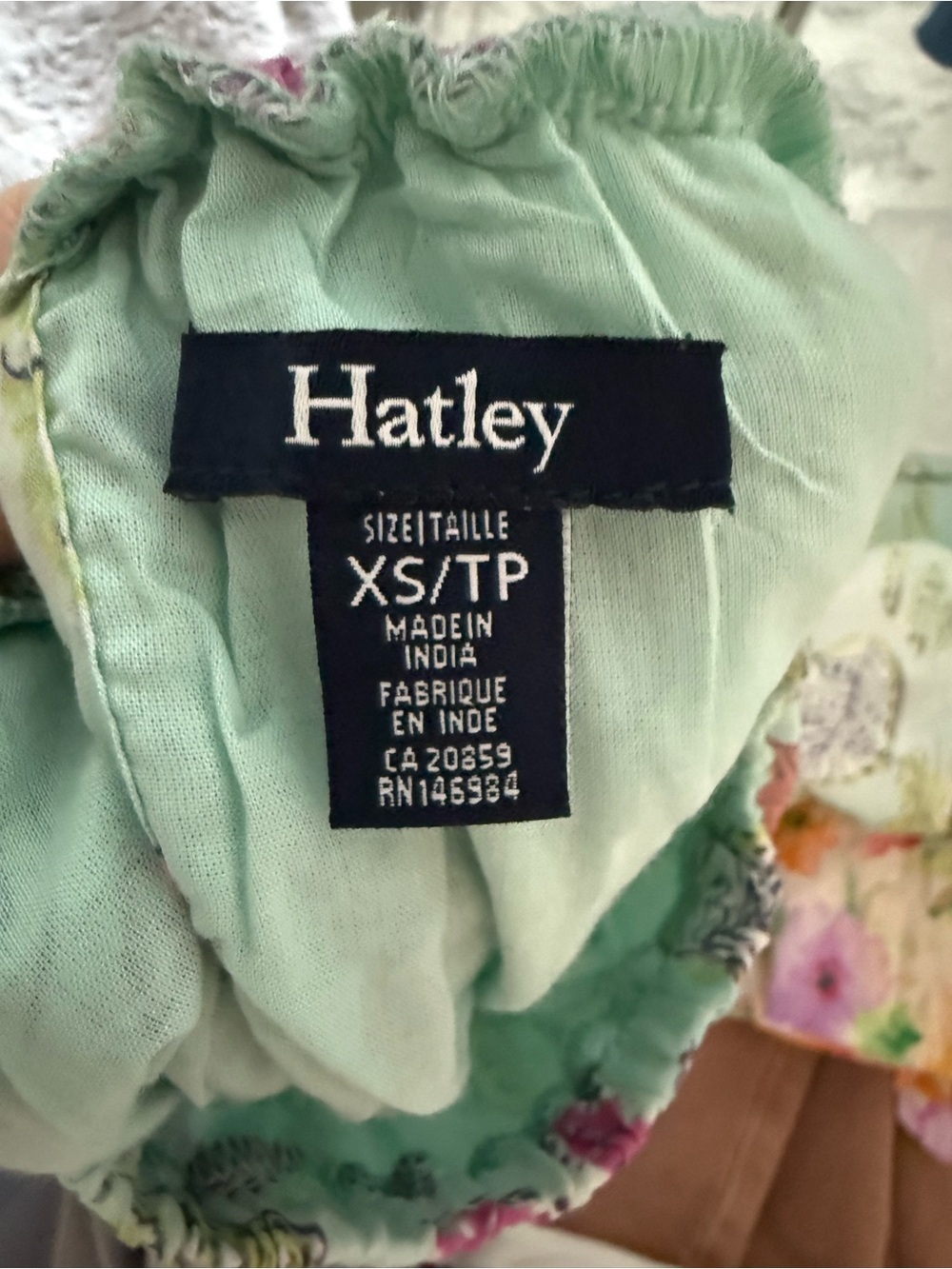 Hatley Floral Aqua Maxi Dress XS | Sleeveless Lined Modal Summer Dress - Picture 6 of 8